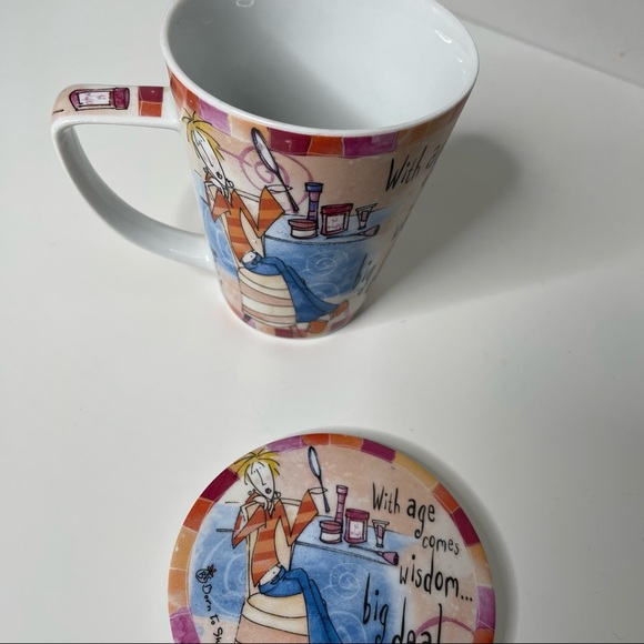 Johnson Brothers Born To Shop Porcelain Mug w/top With Age comes Wisdom … - Picture 6 of 8
